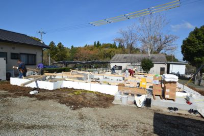 熊本県菊池郡大津町01　注文住宅建築現場リポート③　～土台敷～