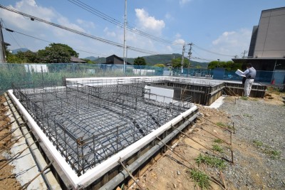 熊本県上益城郡04　注文住宅建築現場リポート③　～配筋検査・生コン打設～