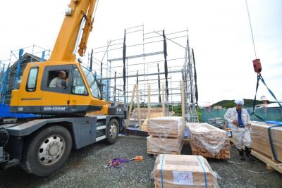 合志市豊岡01　注文住宅建築現場リポート⑥～祝・上棟式～