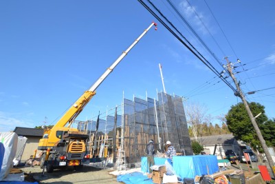 熊本県菊池郡大津町01　注文住宅建築現場リポート④　～祝　上棟～